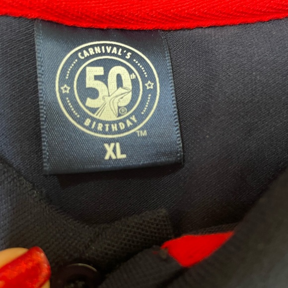 𝅺Carnival 50th Birthday polo Top, XL - Picture 3 of 4